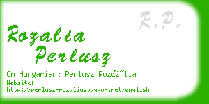rozalia perlusz business card